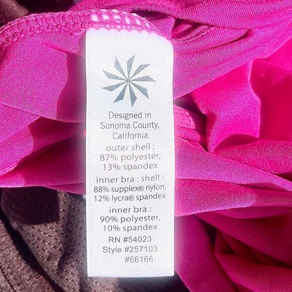 Athleta Hidden Agenda Brown Berry Bra Tank - Picture 6 of 7